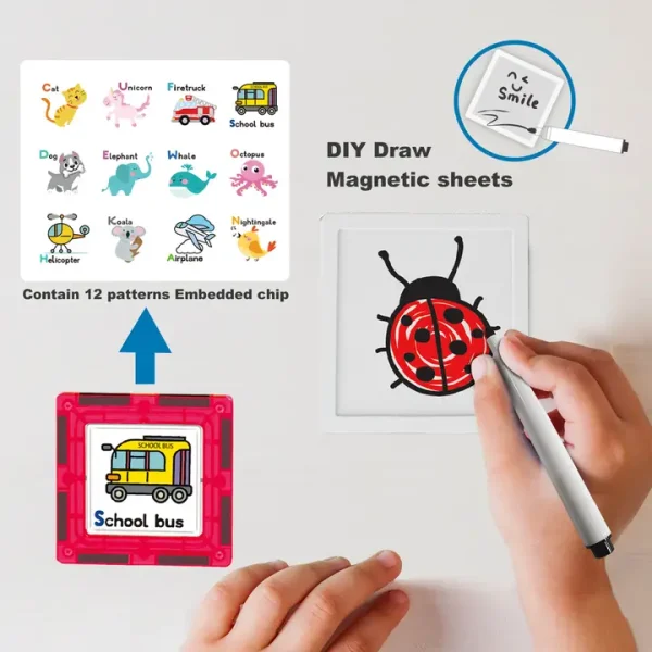 PicassoTiles | Magnetische bouwset 100-delig - Afbeelding 6
