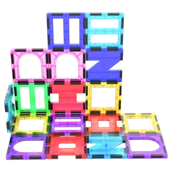 PicassoTiles | Magnetische bouwset 42-delig - Afbeelding 2