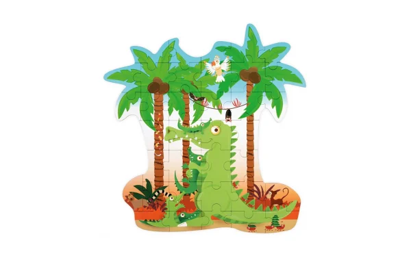 Scratch | Contour Puzzel - Krokodil - Afbeelding 2