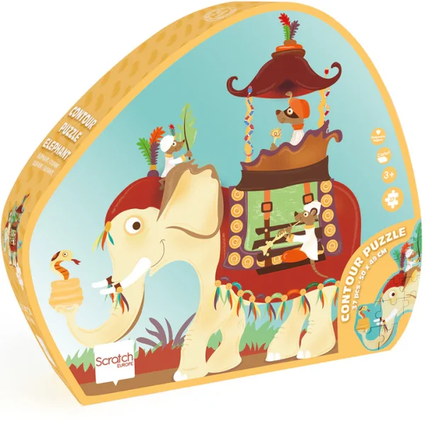 Scratch | Contour puzzel - Olifant