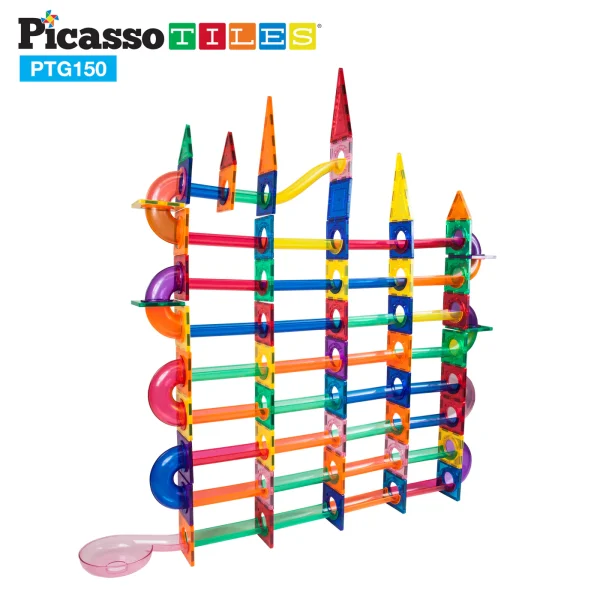 PicassoTiles | Magnetische Knikkerbaan 150-delig - Afbeelding 3