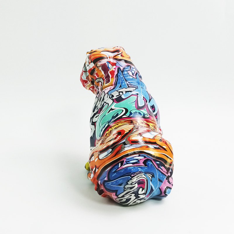 Polyresin bulldog kleurrijk - Afbeelding 2