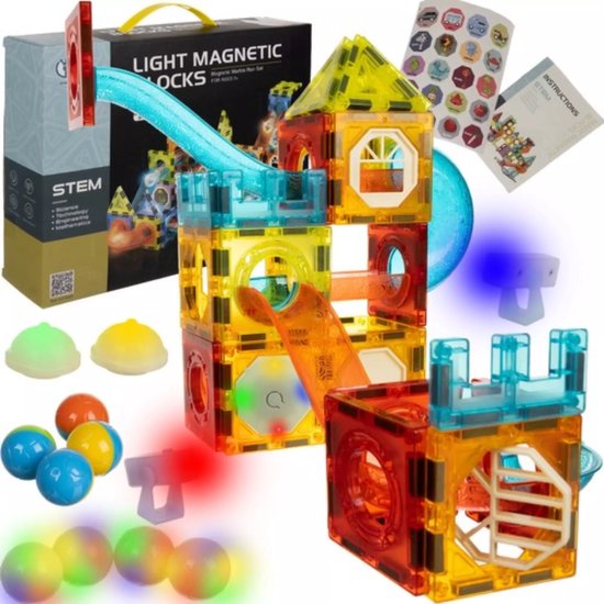 Magnetische Bouwset - 75 delig - Afbeelding 6