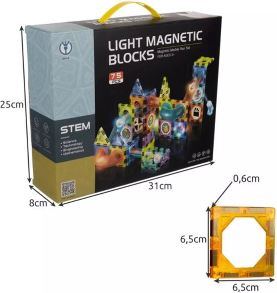 Magnetische Bouwset - 75 delig