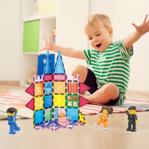 PicassoTiles | Magnetische karakterfiguren Familie 8-delig - Afbeelding 8