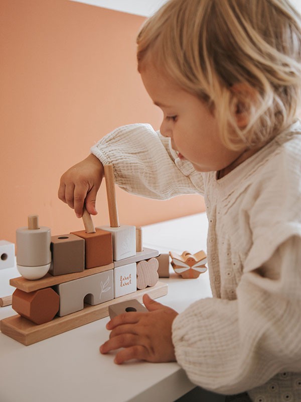 Label Label | Blokkenset Huis - Nougat - Afbeelding 3