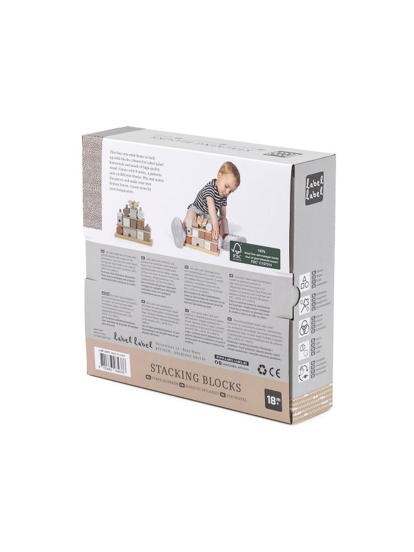 Label Label | Blokkenset Huis - Nougat - Afbeelding 6
