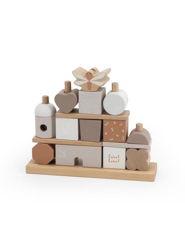 Label Label | Blokkenset Huis - Nougat