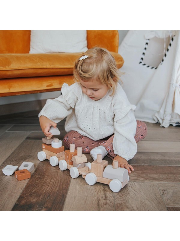 Label Label | Blokkentrein - Nougat - Afbeelding 4