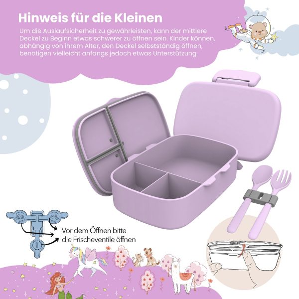 Bearfoot | Lunchbox vakken - Lila - Afbeelding 5