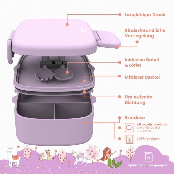 Bearfoot | Lunchbox vakken - Lila - Afbeelding 2