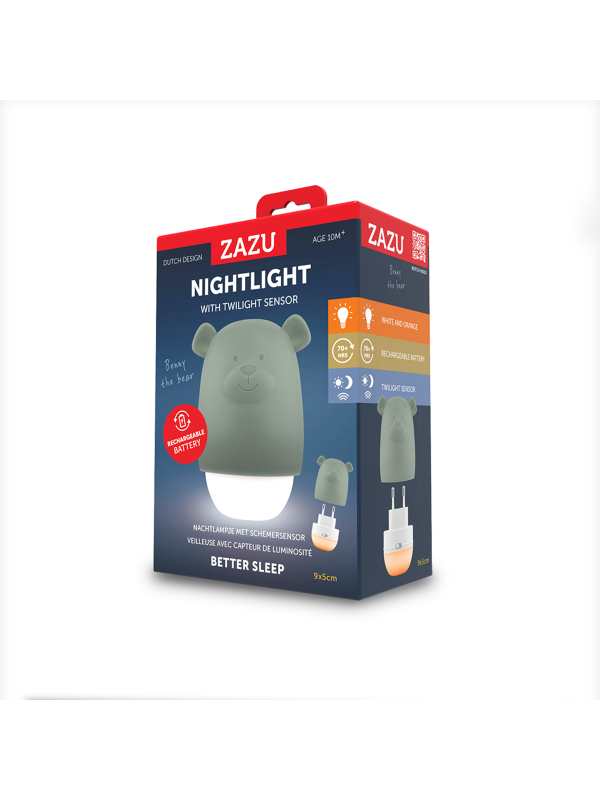 Zazu | Nachtlampje - Benny the bear - Groen - Afbeelding 7