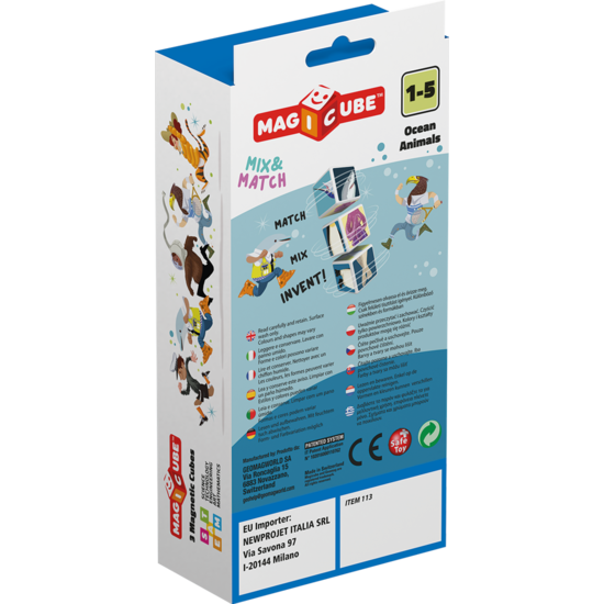 Geomag | Magicube Mix & Match Zeedieren 3 Stuks - Afbeelding 3