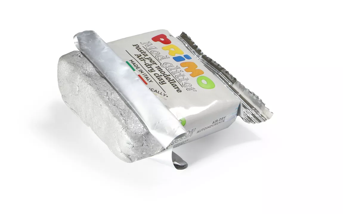 Primo | Zelfhardende Modelleerklei - Zilver Glitter - Afbeelding 2