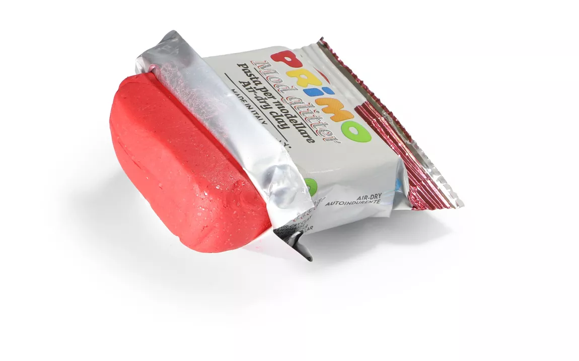 Primo | Zelfhardende Modelleerklei - Rood Glitter - Afbeelding 2