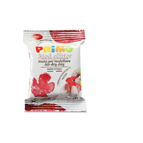 Primo | Zelfhardende Modelleerklei - Rood Glitter