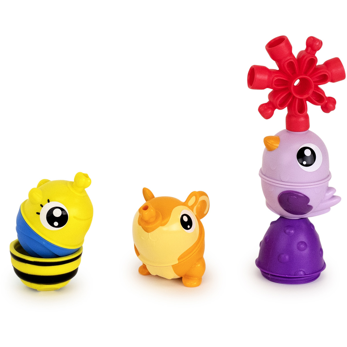 Lalaboom | Set dieren - Bij en Paarse Vogel - Afbeelding 2