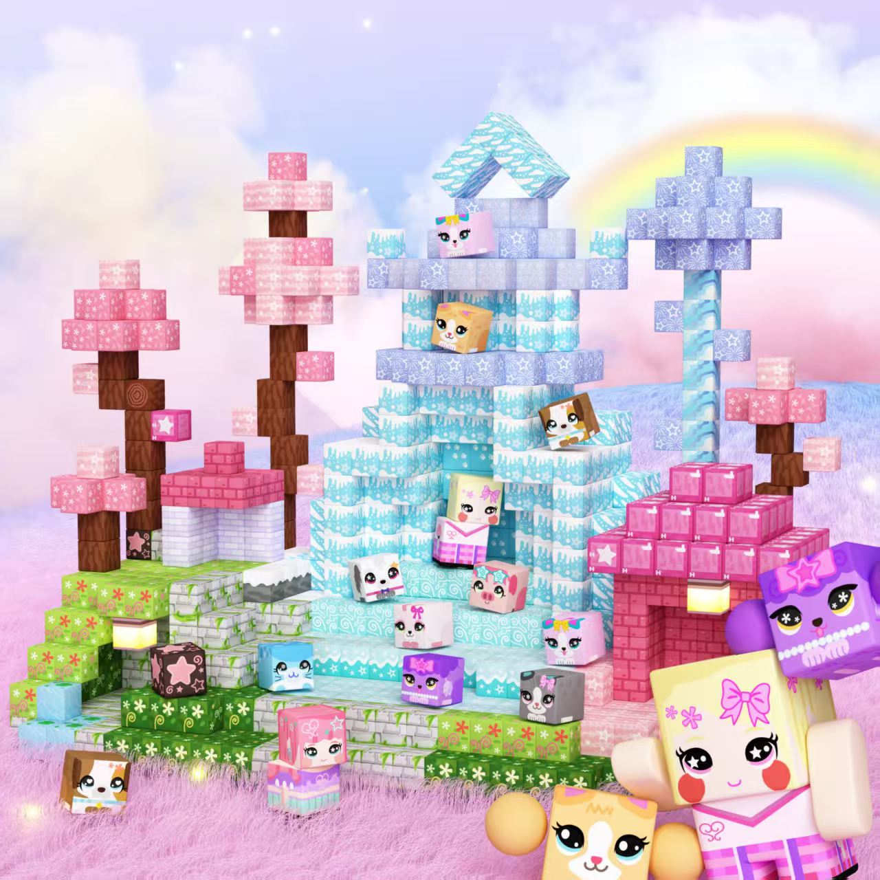 Gobidex | Magnetische Bouwkubussen - Thema Elfen 200st - Afbeelding 6