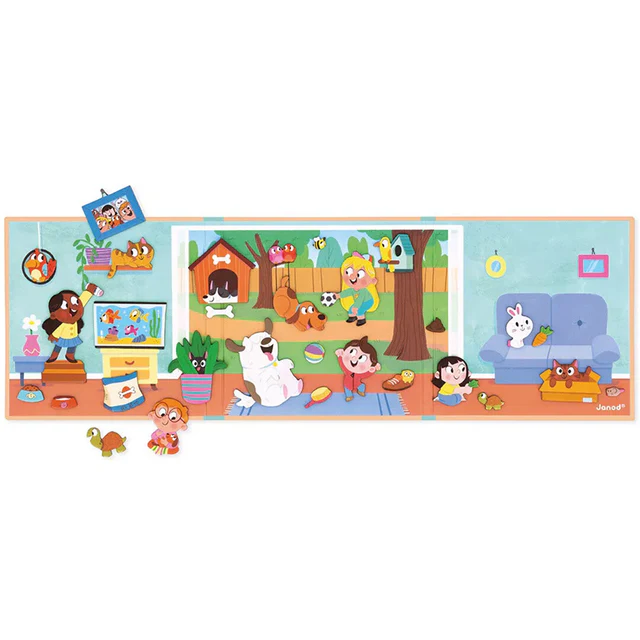 Janod | Magneetboek Magnéti’stories – Huisdieren - Afbeelding 2