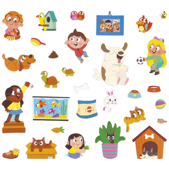 Janod | Magneetboek Magnéti’stories – Huisdieren - Afbeelding 5