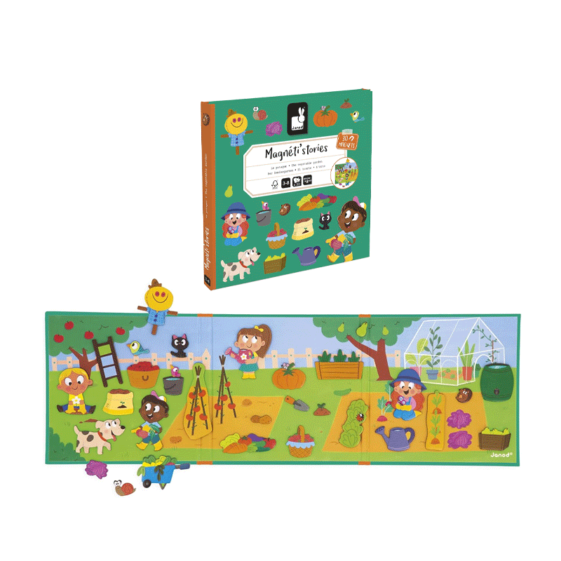 Janod | Magneetboek Magnéti’stories - Moestuin