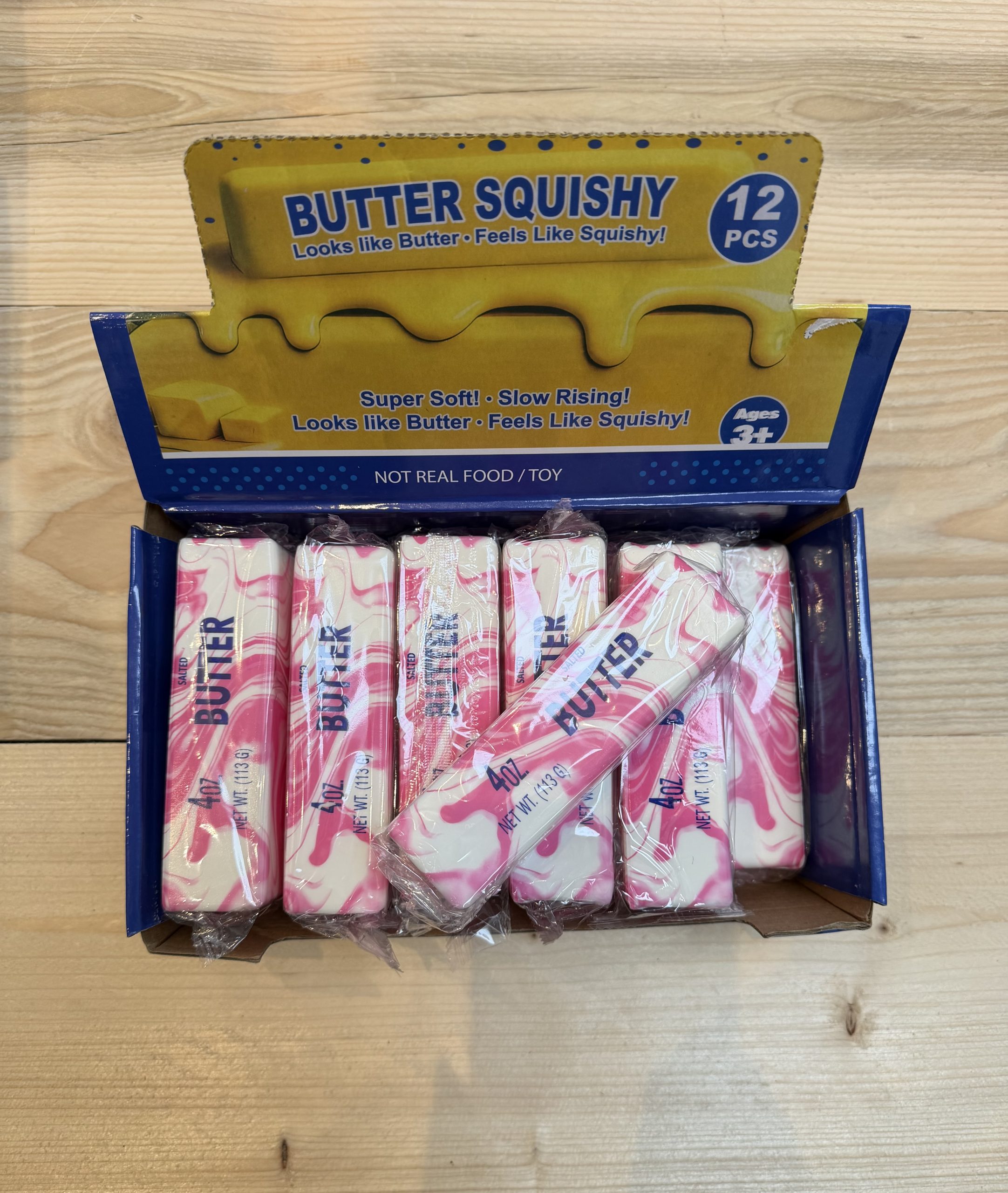 Squishy Foam Butter Fidget – Roze/Wit