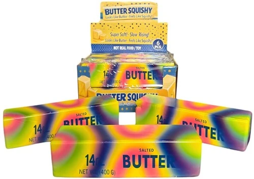 Squishy Foam Butter Fidget – Rainbow XL 23 cm