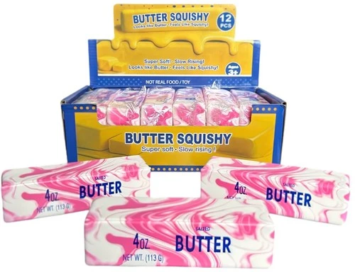 Squishy Foam Butter Fidget – Roze/Wit