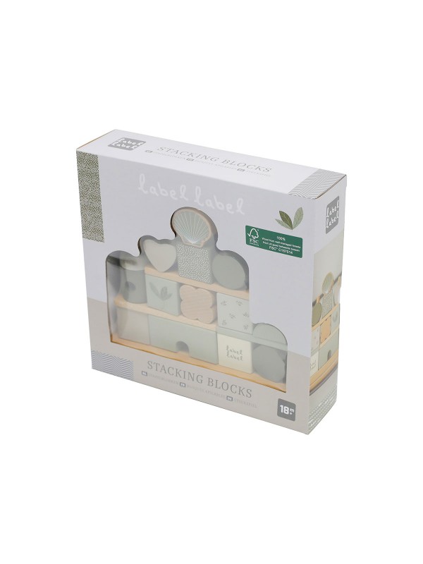 Label Label | Blokkenset Huis – Olijf Groen - Afbeelding 3