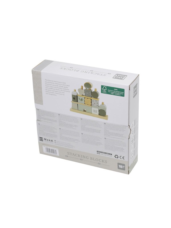Label Label | Blokkenset Huis – Olijf Groen - Afbeelding 4