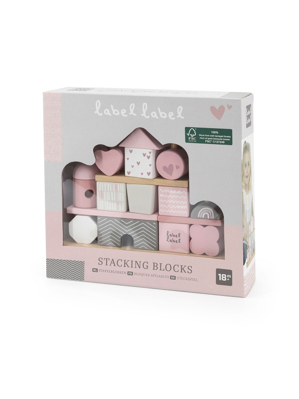 Label Label | Blokkenset Huis – Roze - Afbeelding 5