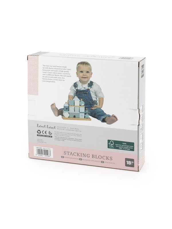 Label Label | Blokkenset Huis – Roze - Afbeelding 6