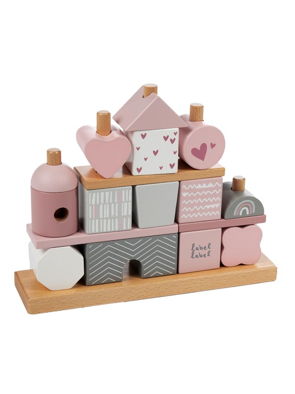 Label Label | Blokkenset Huis – Roze