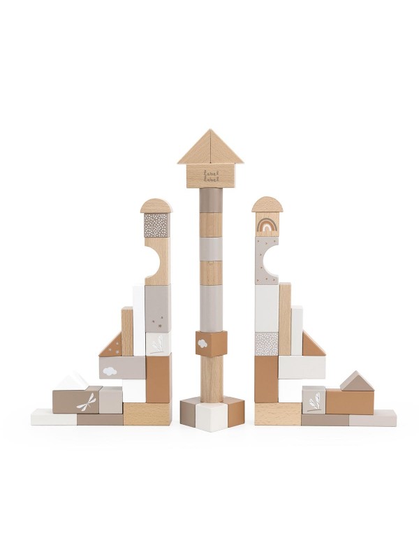 Label Label | Houten Blokken Set Emmer – Nougat - Afbeelding 2