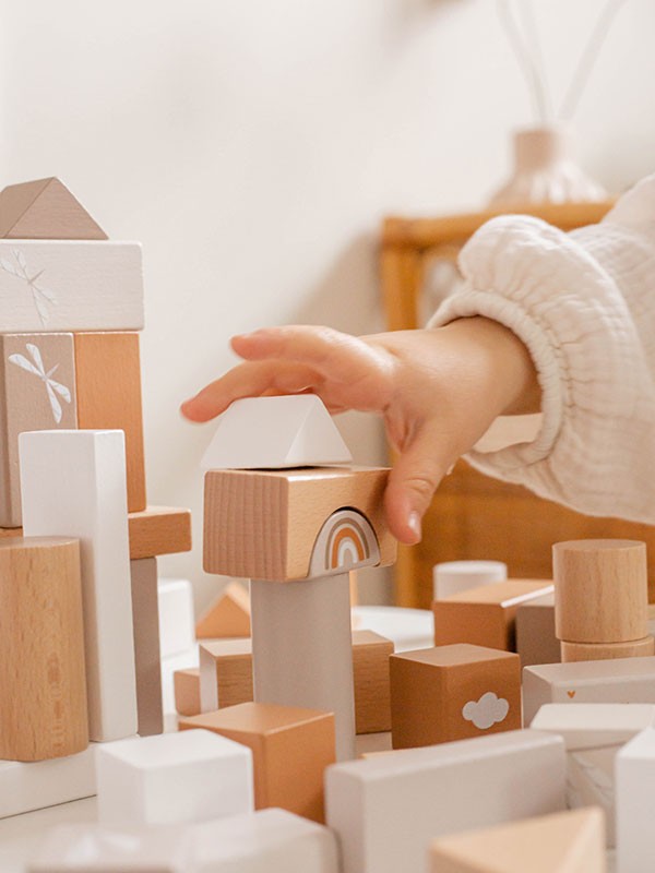 Label Label | Houten Blokken Set Emmer – Nougat - Afbeelding 5