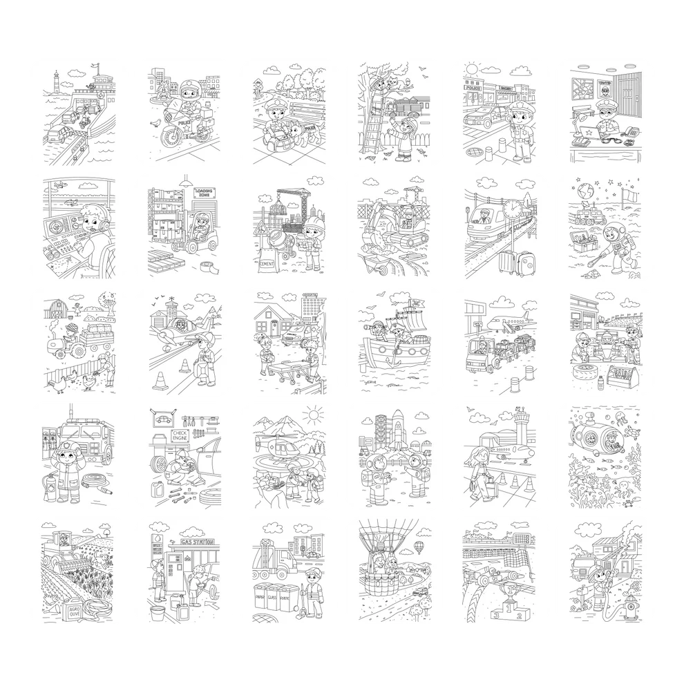 Kidywolf | Kidydraw Pad Refill 'Everyday heroes' 6+ - Afbeelding 5