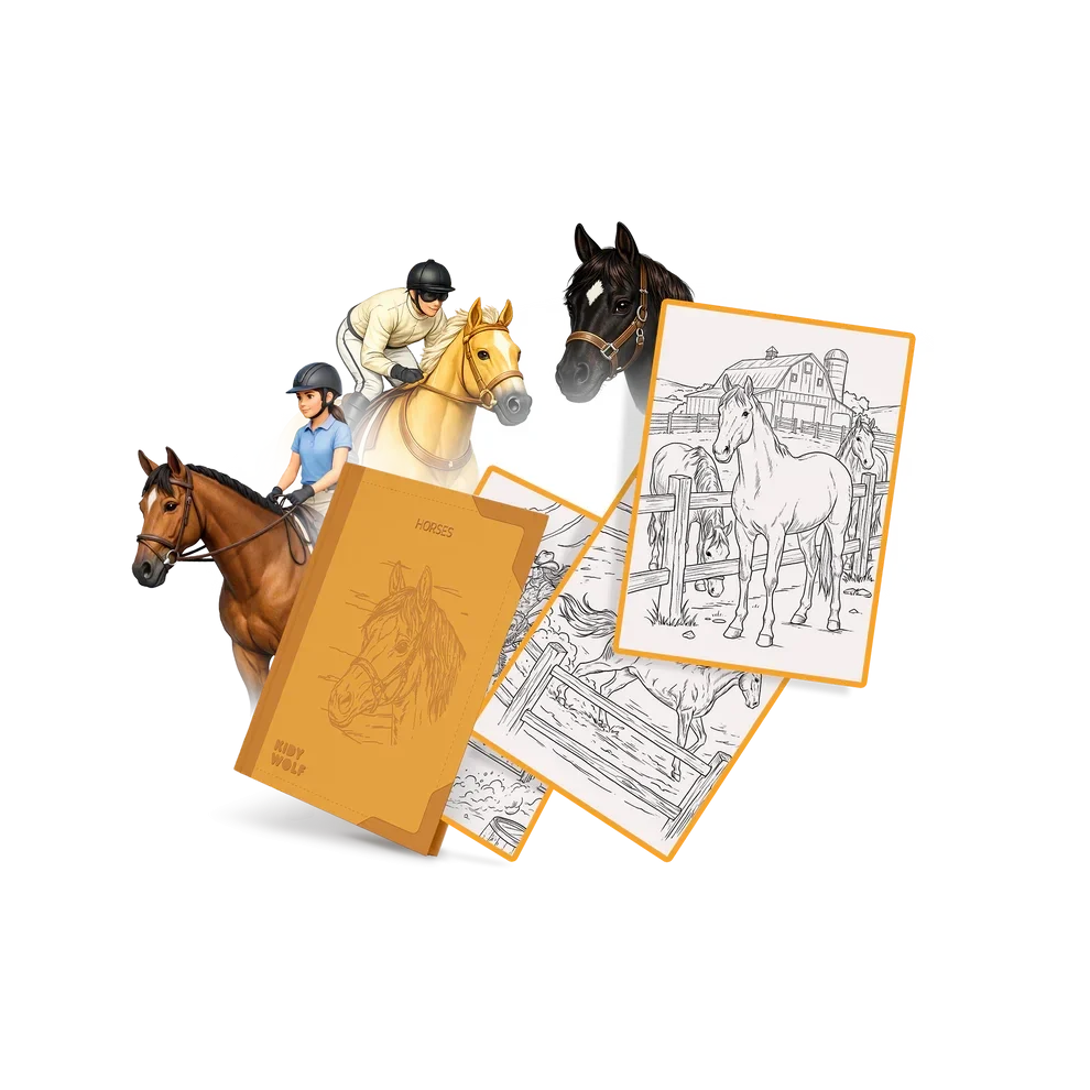 Kidywolf | Kidydraw Pad Refill ‘Horses’ 8+