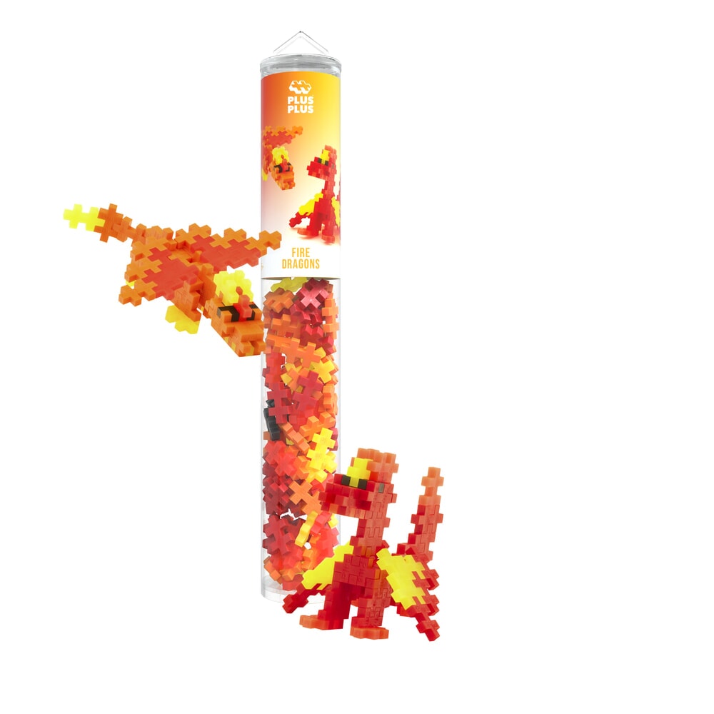 Plus-Plus | Tube Fire Dragons 100 stuks