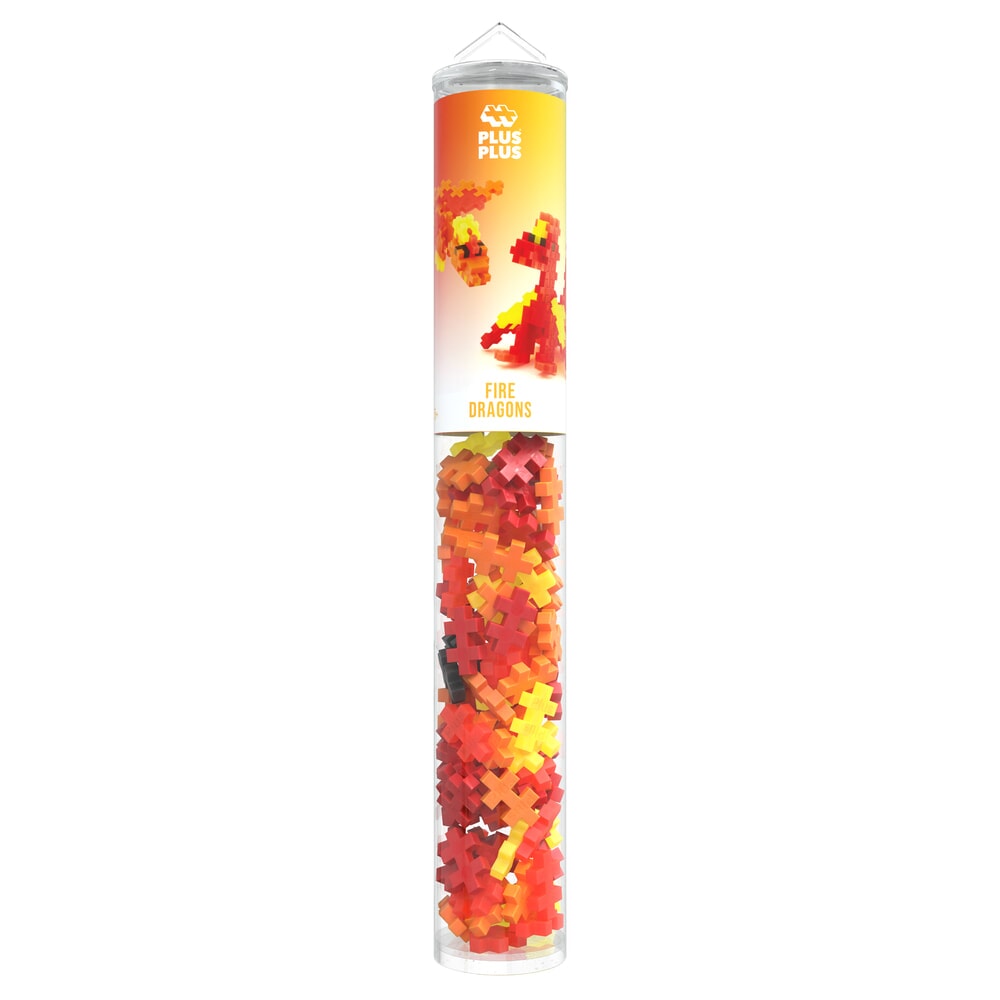 Plus-Plus | Tube Fire Dragons 100 stuks - Afbeelding 4