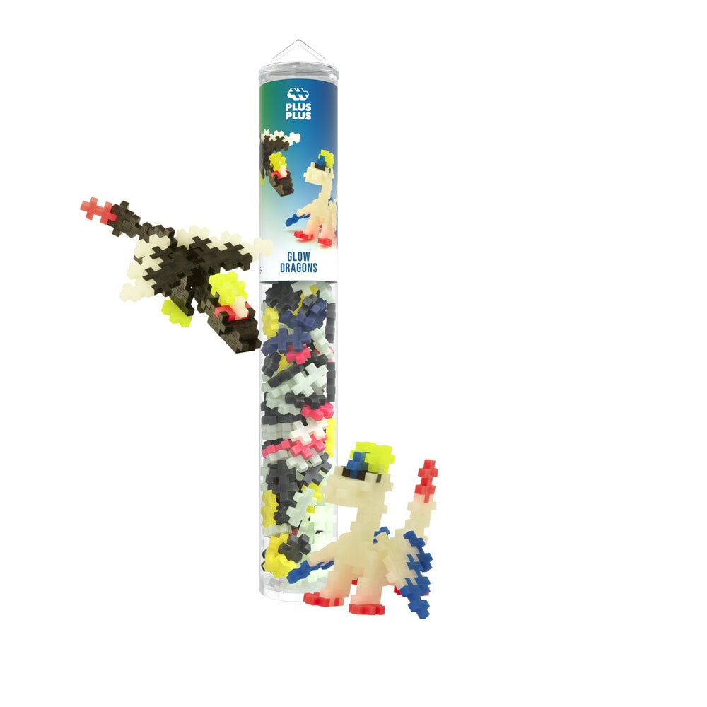 Plus-Plus | Tube Glow Dragons 100 stuks