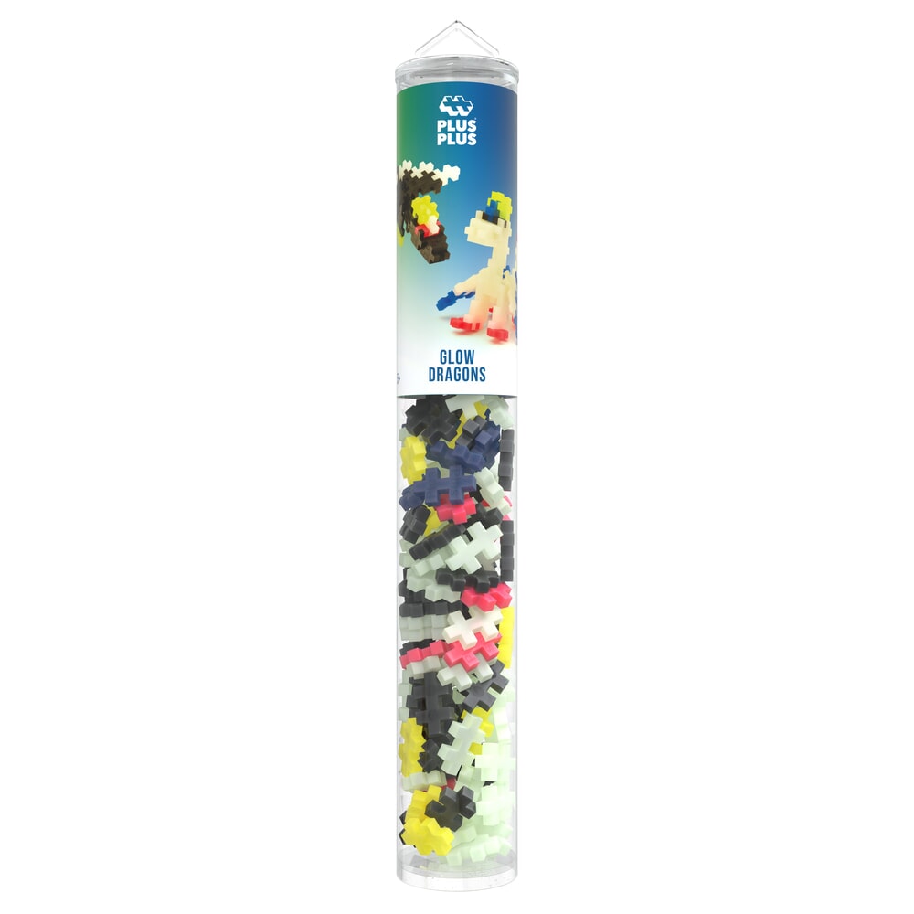 Plus-Plus | Tube Glow Dragons 100 stuks - Afbeelding 5