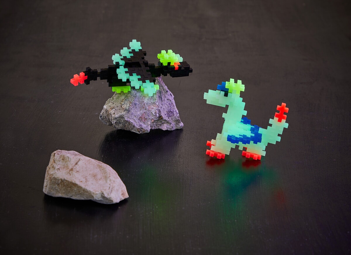 Plus-Plus | Tube Glow Dragons 100 stuks - Afbeelding 4