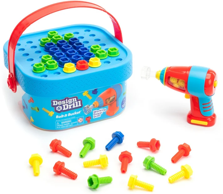 Learning Resources | Design & Drill Bolt-It Bucket - Educatief Bouwspeelgoed