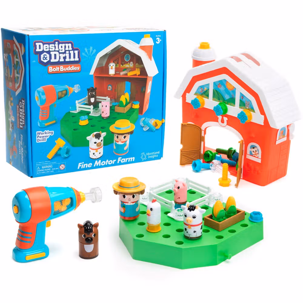 Learning Resources Design & Drill Bolt Buddies Barn - Educatief Bouwspeelgoed